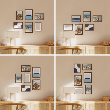 HAUS AND HUES Walnut Oak Wood Gallery Wall Tabletop Frames Made with Real American Oak and