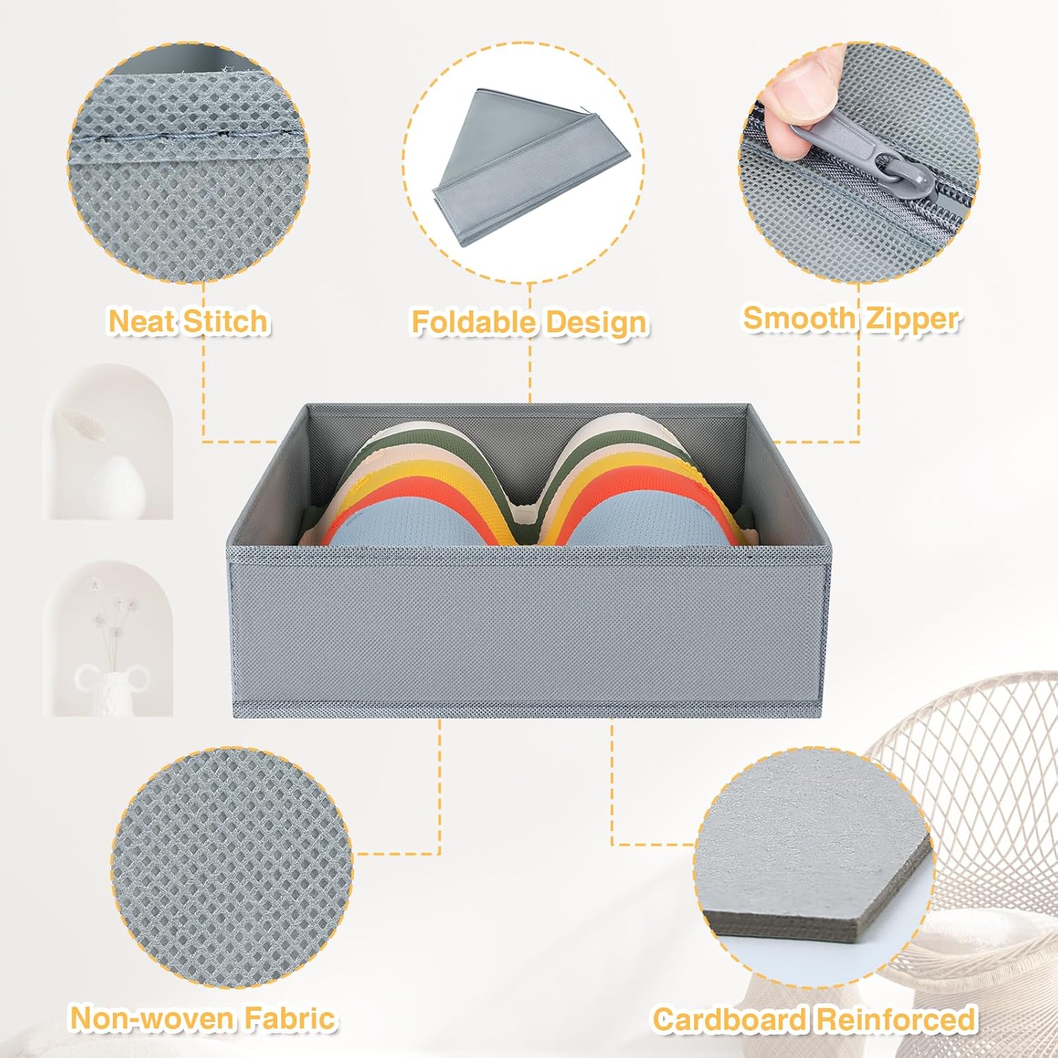 DIMJ Drawer Organizer 15 Pack - Foldable Baby Clothes Storage & Dresser Organizer for Nursery