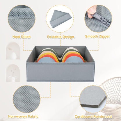 DIMJ Drawer Organizer 15 Pack - Foldable Baby Clothes Storage & Dresser Organizer for Nursery