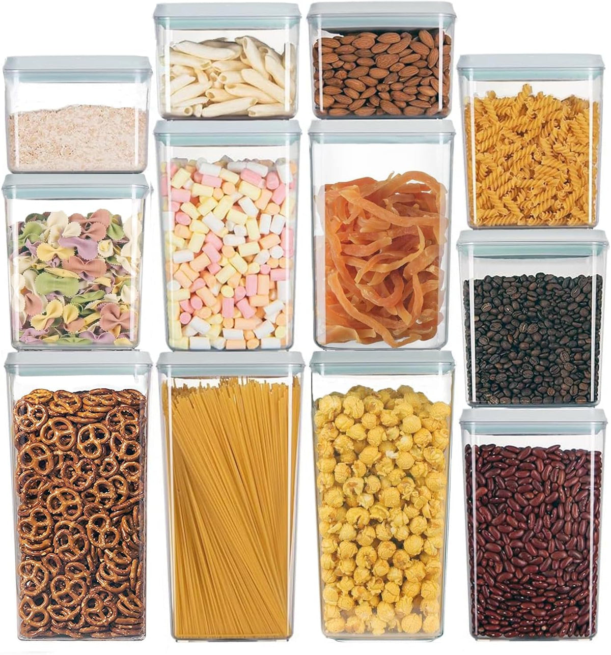 Pop Containers with Lids - Stackable Airtight Food Storage, Kitchen Pantry Storage Containers for