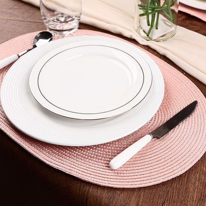 AHHFSMEI Placemats Set of 4 for Dining Table Washable Woven Vinyl Non-Slip 18x12 inches Placemat