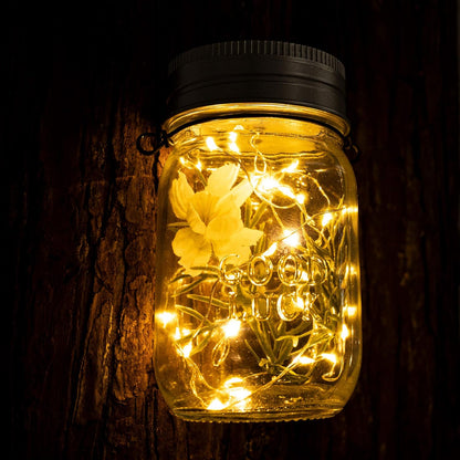 GIGALUMI Solar Mason Jar Lights, 12 Pack 30 Led String Fairy Lights Garden Lights Outdoor