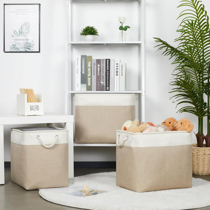 Bidtakay Extra Large Storage Baskets for Organizing 17x12x15.1 inch 3-Pack Fabric Closet Organizers