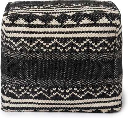 REDEARTH · Tufted Pouf Ottoman with Filler Textured Storage Cube Bean Bag Pouffe Footrest for