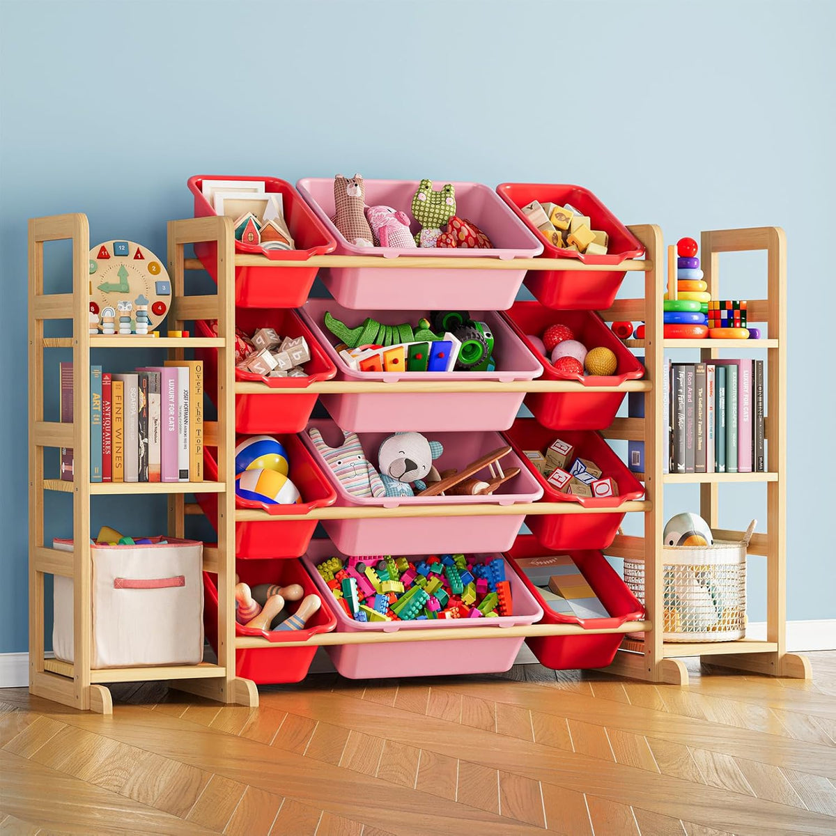 SpaceAid Toy Storage Organizer with 6 Shelves and 12 Bins, Toy Organizers Storage Bookshelf, Kids