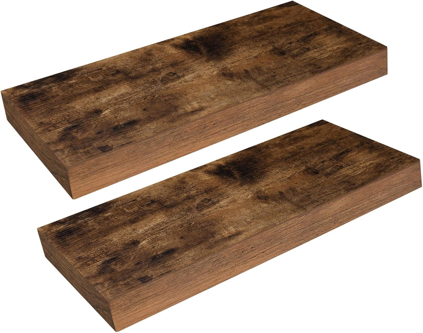 HOOBRO Floating Shelves for Wall, Wall Mounted Shelf Set of 2, 15.7" Hanging Shelf with Invisible