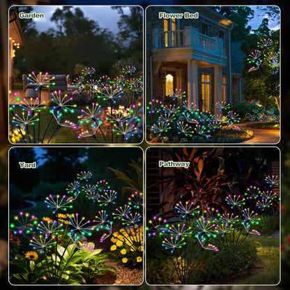 Kwaiffeo Solar Garden Lights Outdoor Waterproof Decorative Solar Lights for Outside 2 Pack with120