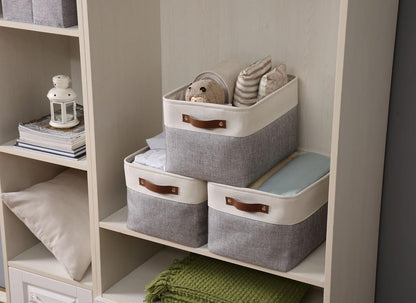 DECOMOMO Storage Bins Fabric Storage Baskets for Shelves, Linen Closet Organization Toys Nursery