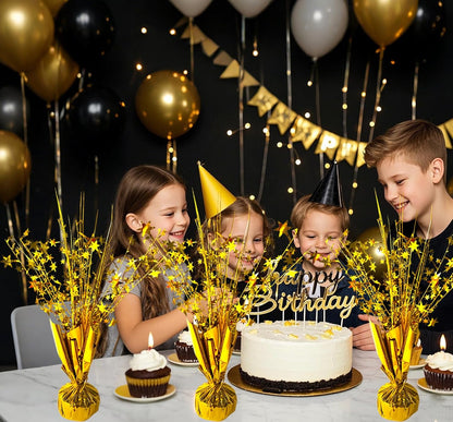 12 Pack Metallic Foil Spray Centerpiece Star Table Decoration Burst Table Centerpieces for Birthday