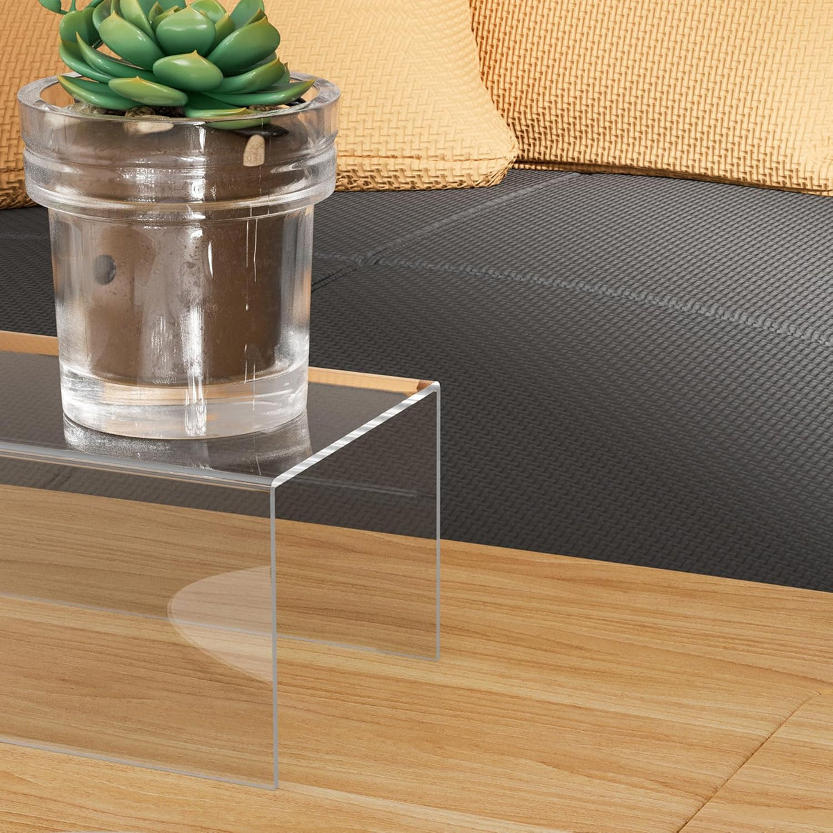 Rectangular Acrylic Display Risers 6pcs, Clear Display Storage Stands, Acrylic Display for Funko