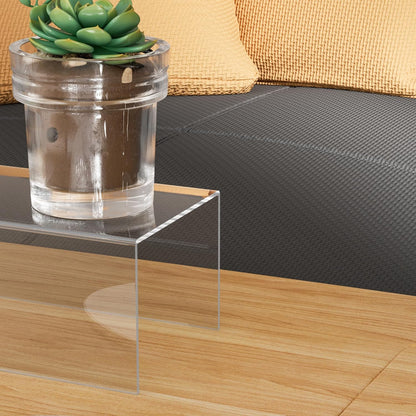 Clear Display Risers Shelf 3pcs, Countertop Rectangular Acrylic Display Storage Organizer, Acrylic