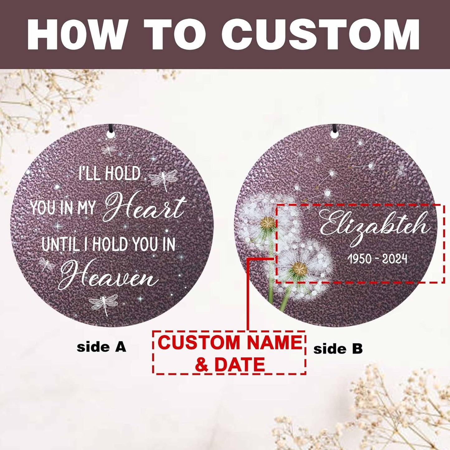 ASTARIN Personalized Memorial Wind Chimes, Customized Sympathy Deep Tone Wind Chime, Grief Gifts