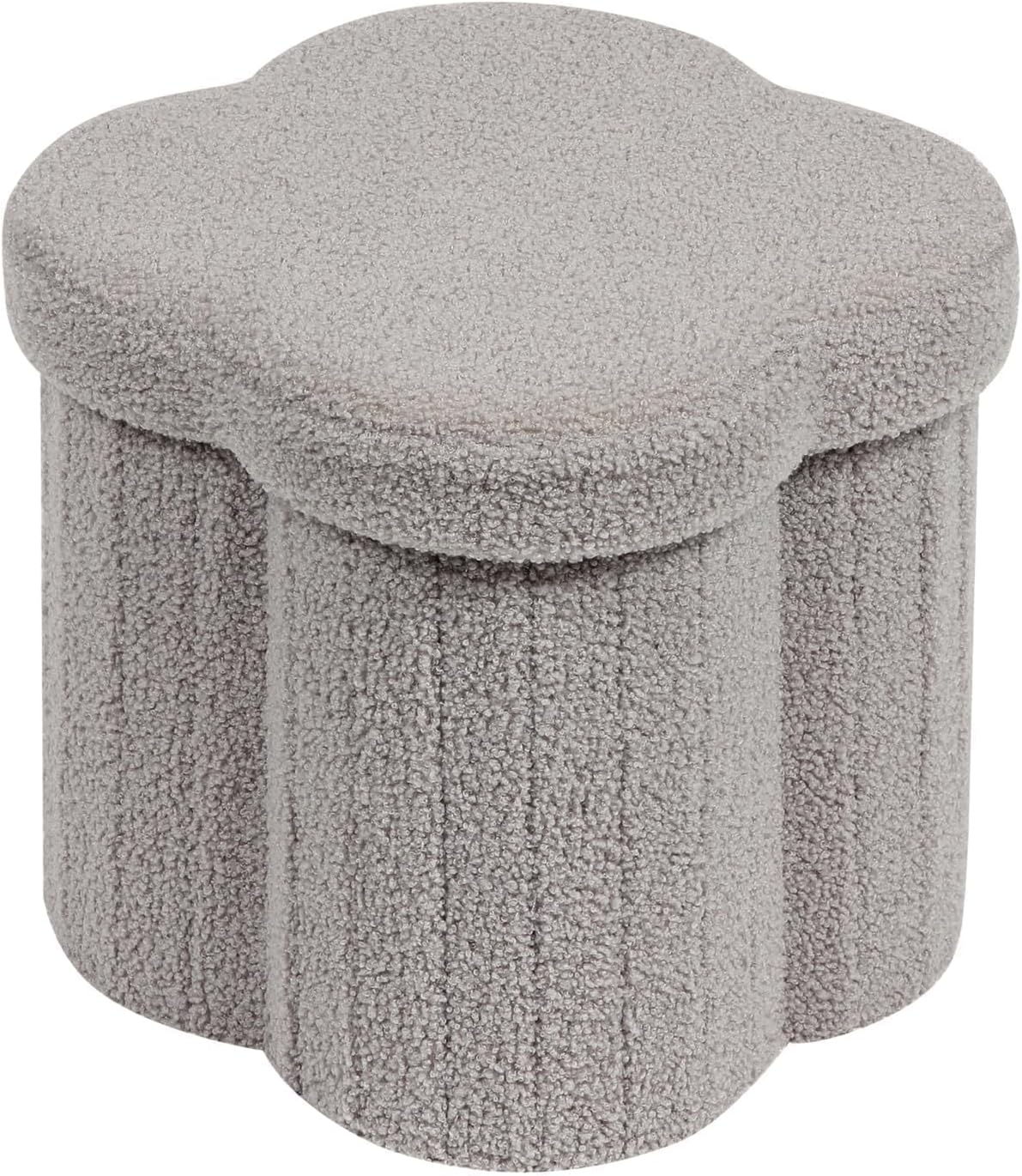 B FSOBEIIALEO Storage Ottoman Cube, Flowers Shaped Ottomans with Storage Foot Stool Footrest for