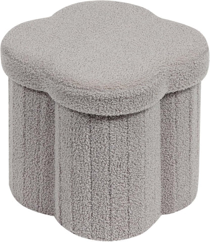 B FSOBEIIALEO Storage Ottoman Cube, Flowers Shaped Ottomans with Storage Foot Stool Footrest for