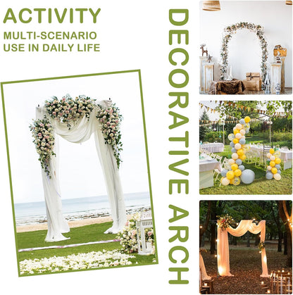 Outvita 7.5Ft Garden Arch Arbor, Steel Frame Stand Trellis, Arbour Archway for Wedding Ceremony