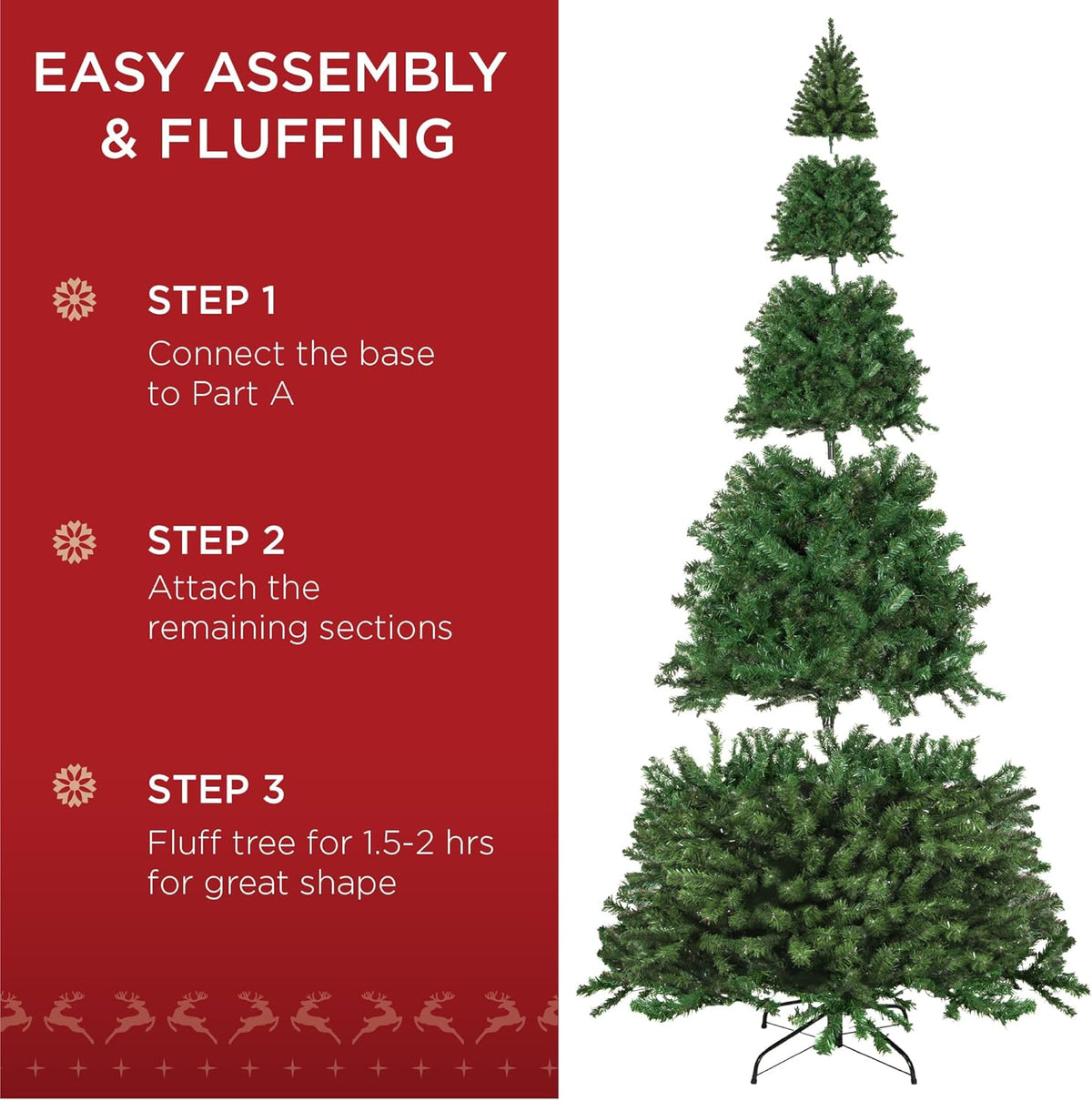 Best Choice Products Artificial Christmas Tree, 12ft Premium Unlit Realistic Spruce Holiday Décor