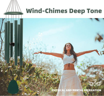 Wind-Chimes-Outdoor-Deep-Tone, Large Soothing Melodic Tones Windchimes, Wind Chimes for Outside