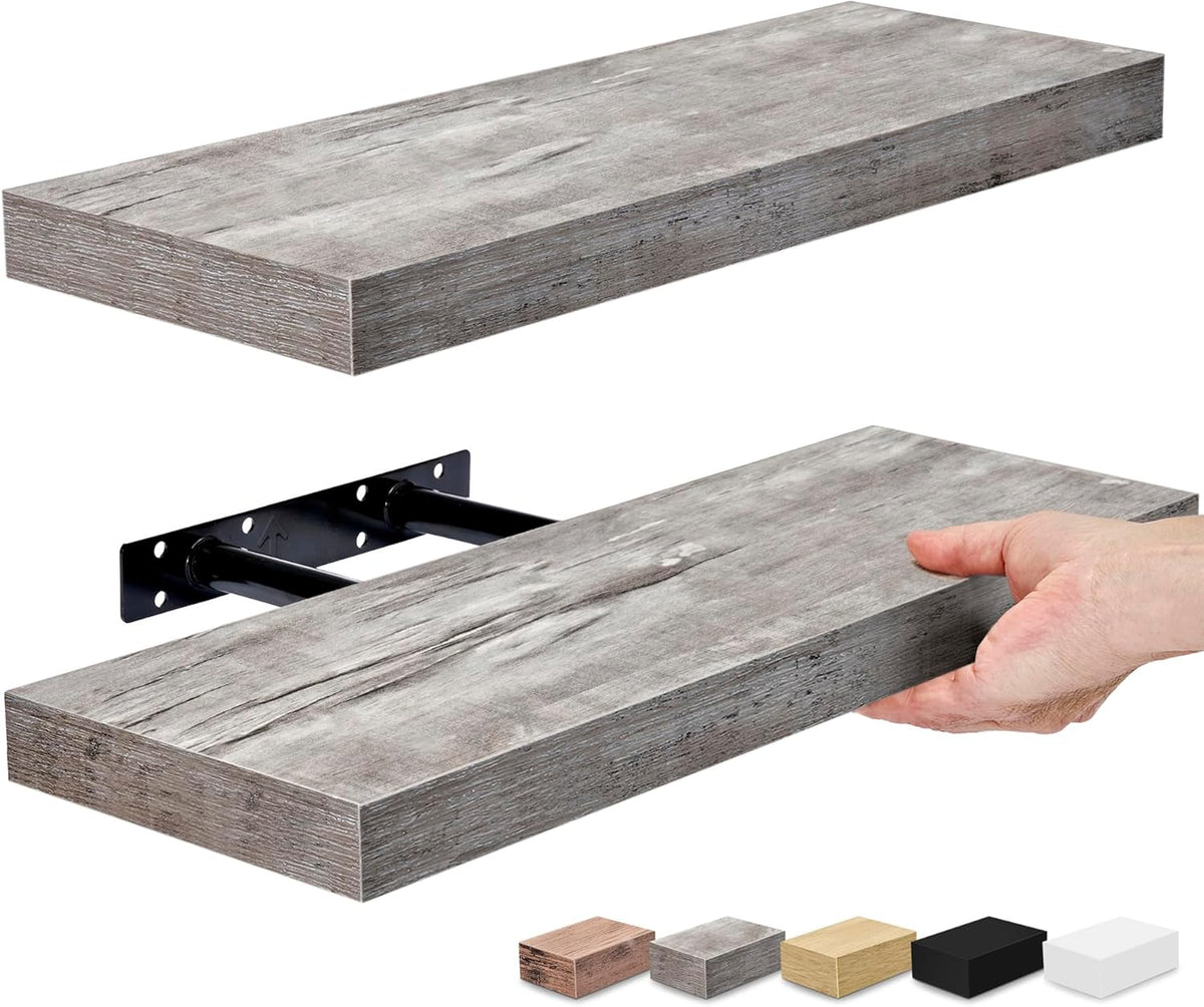 Sorbus Floating Shelves for Wall, Bathroom Shelves Wall Mounted for Kitchen, Bedroom, Bathroom