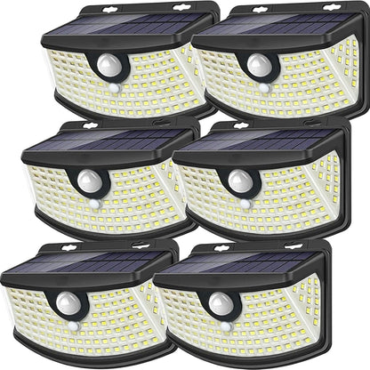 Aootek New Solar Motion Sensor Lights 120 LEDs with Lights Reflector,270° Wide Angle, IP65