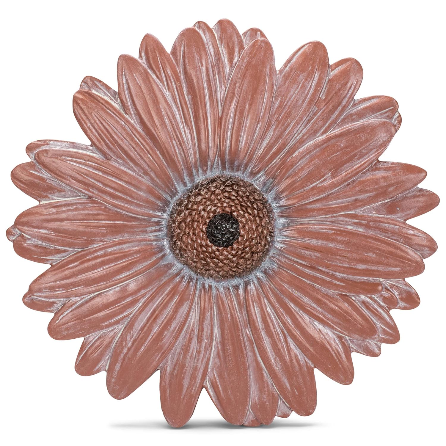 NAT & Jules Gerbera Daisy Flower Shaped Dimensional Indoor Outdoor 12 inch Cast Resin Decorative