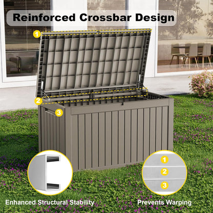 230 Gallon Outdoor Deck Box,Storage Lockable Waterproof Patio Furniture,Garden Tools,Cushions,Pool