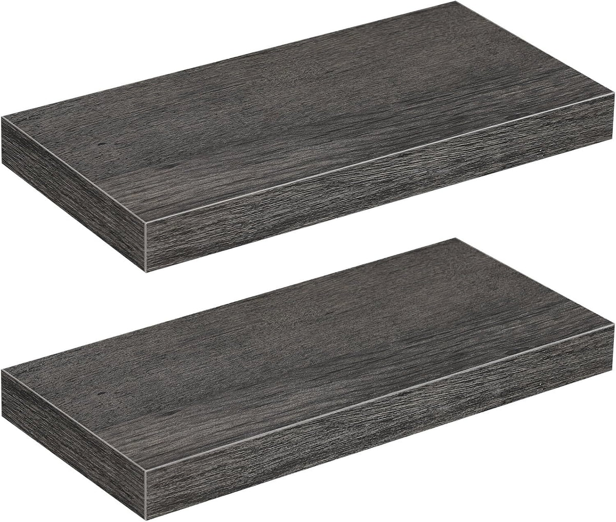 HOOBRO Floating Shelves for Wall, Wall Mounted Shelf Set of 2, 15.7" Hanging Shelf with Invisible
