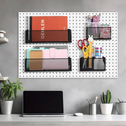 Tioncy 4 Pcs Magnetic Storage Bin Magnetic Locker Organizer for Pegboard Refrigerator Shelves
