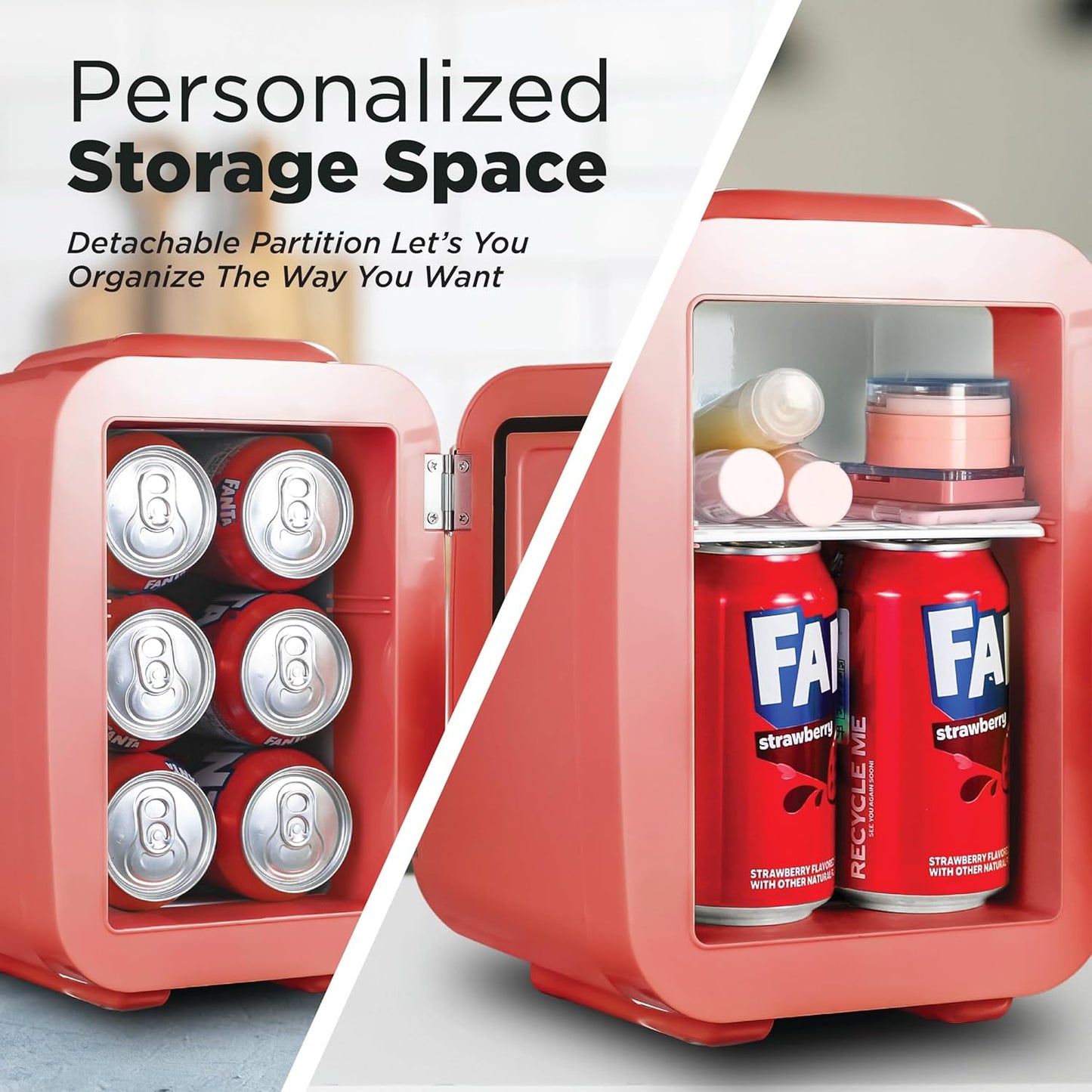 IBMF4BLS Fridge for Bedroom, Skincare, Portable Cooler & Warmer for Makeup, for Office & Home