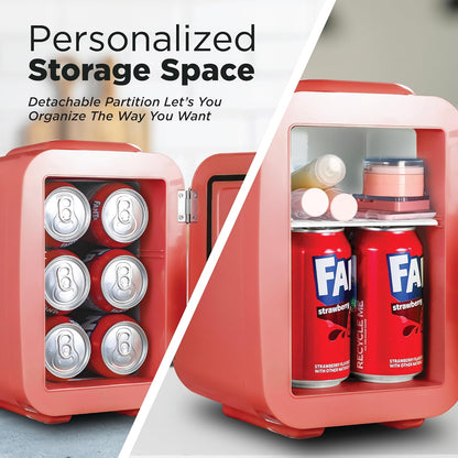IBMF4BLS Fridge for Bedroom, Skincare, Portable Cooler & Warmer for Makeup, for Office & Home