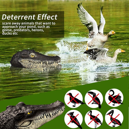 Floating Alligator Head,Alligator Head Decoy for Pool,Resin Crocodile Head for Swimming Pool and