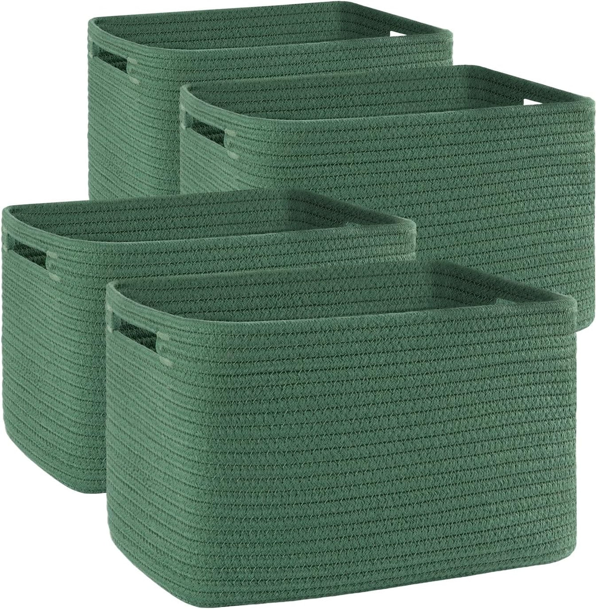 4 Pack Storage Baskets for Organizing, Woven Baskets for Shelves - Perfect for Toys, Books, Towels
