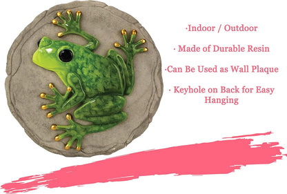 Spoontiques -Garden Décor - Raised Frog Stepping Stone - Decorative Stone for Garden