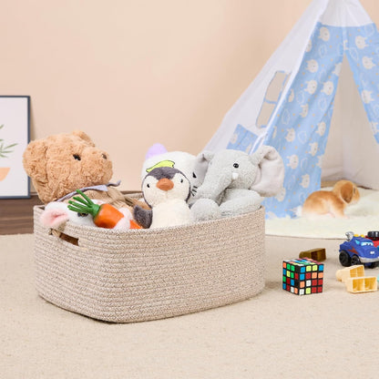 Large Storage Baskets for Shelves, Closet Organizers Bins for Clothes Blanket Towels, Baby Nursery