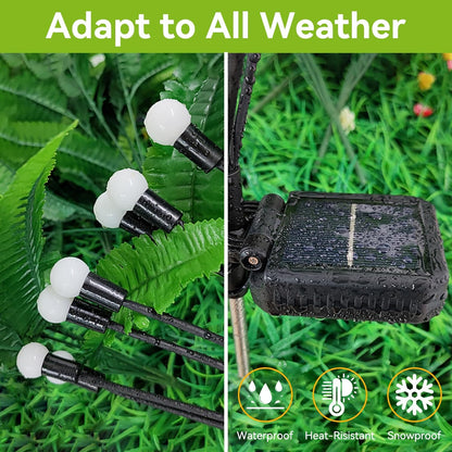 Solar Garden Lights Outdoor Waterproof, 6 Pack 48 LED Swaying Light Firefly Light Outdoor Decor