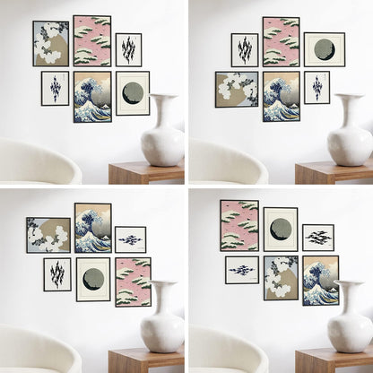 HAUS AND HUES Black Frames for Gallery Wall - Set of 6 Picture Collage Frames for Wall, picture
