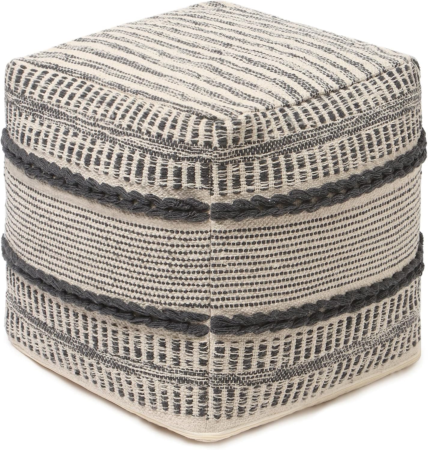 REDEARTH · Tufted Pouf Ottoman with Filler Textured Storage Cube Bean Bag Pouffe Footrest for