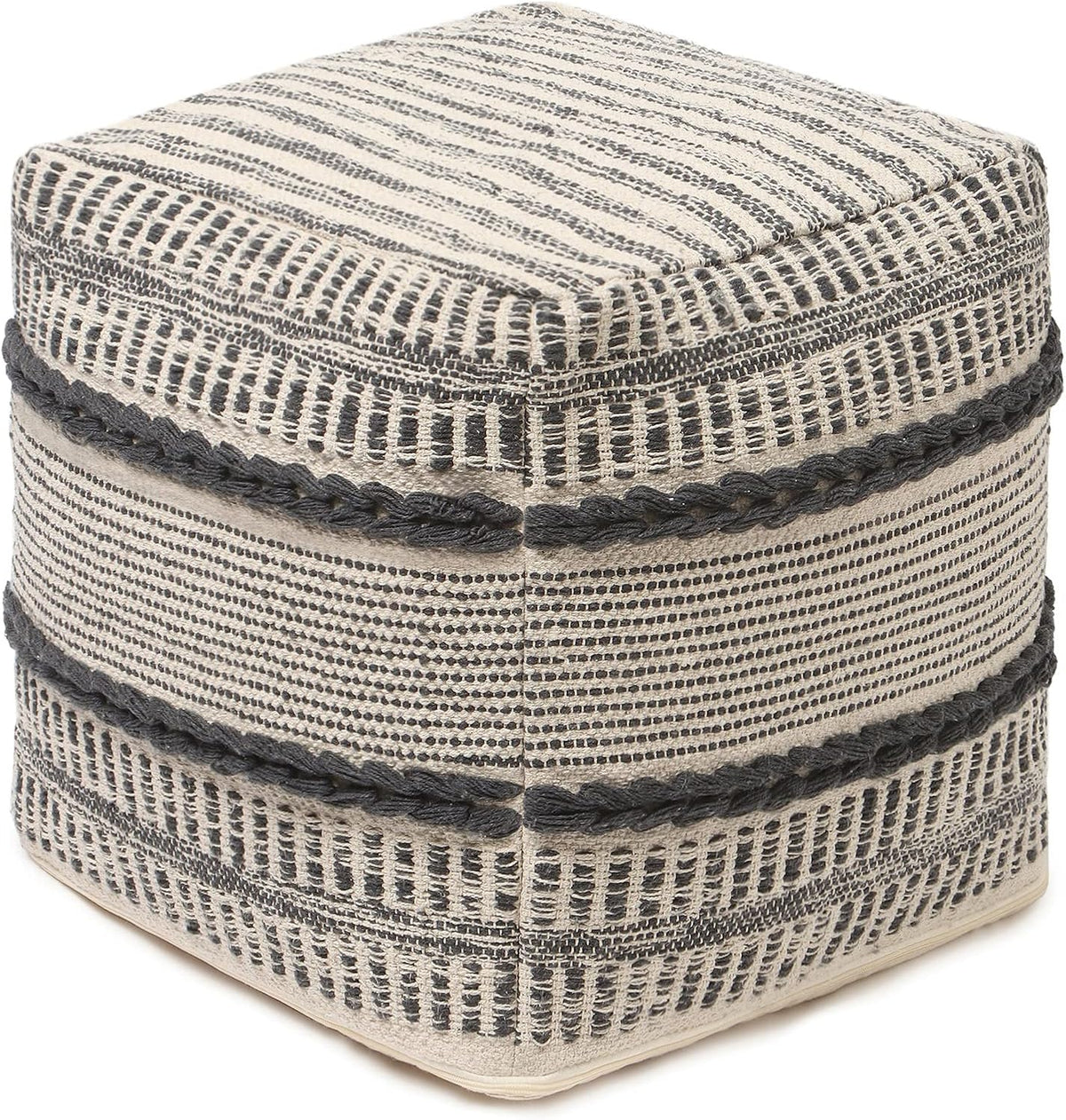 REDEARTH · Tufted Pouf Ottoman with Filler Textured Storage Cube Bean Bag Pouffe Footrest for