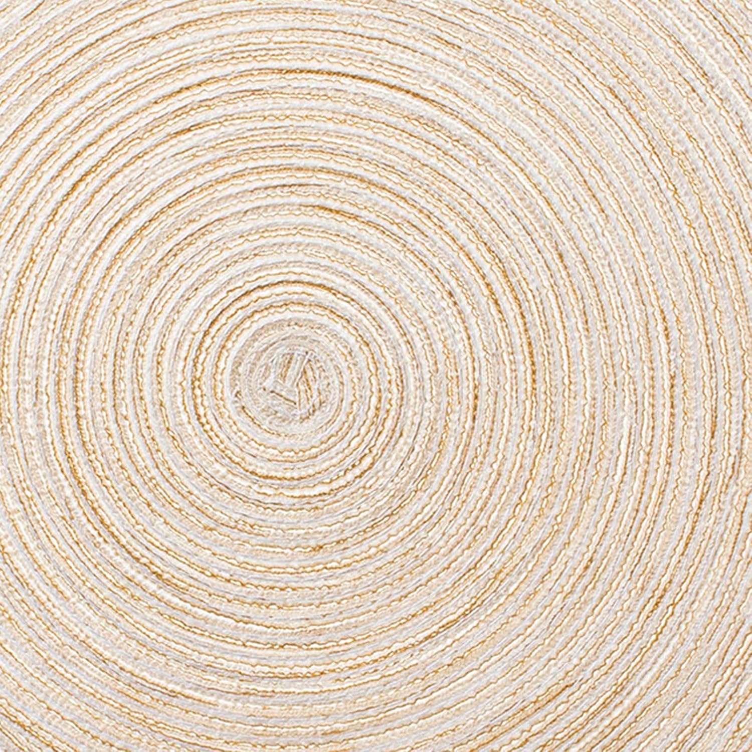 AHHFSMEI Round Braided Placemats Set of 6 Round Table Mats for Dining Tables Natural Woven Heat