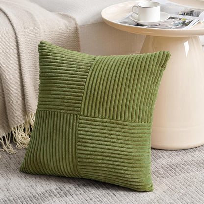 Fancy Homi 2 Packs Moss Green Euro Decorative Throw Pillow Covers 26x26 Inch for Bedroom Couch Bed