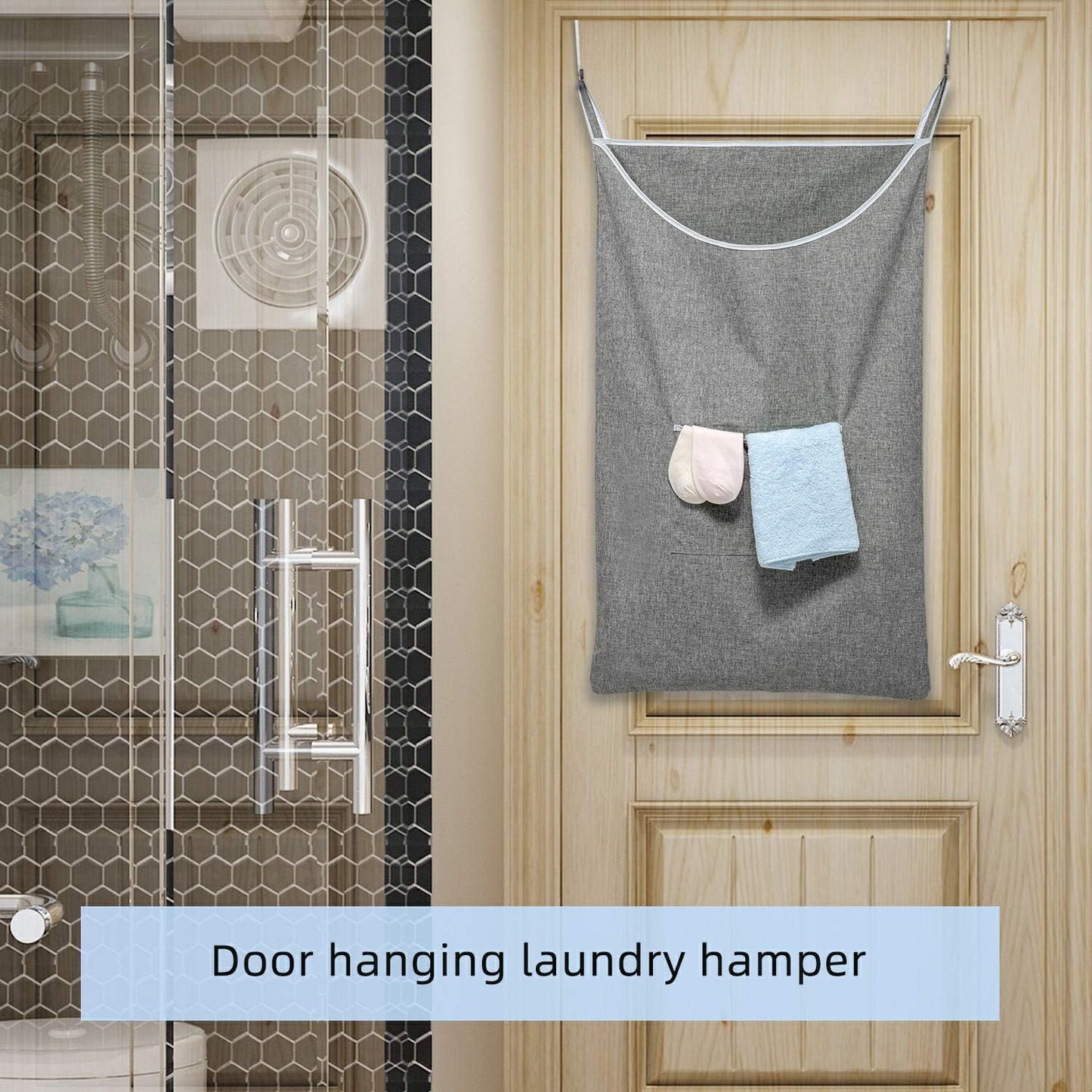 X-Large Door Hanging Hamper Bag,2 Pack Large Capacity Hanging Laundry Hamper Basket with Wide