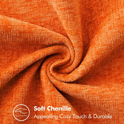 MIULEE Pack of 2 Fall Couch Throw Pillow Covers 18x18 Inch Bright Orange Farmhouse Decorative