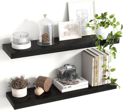 30 Inch Floating Shelves, 8 Inch Deep Floating Shelves for Wall, Hanging Shelf with Invisible