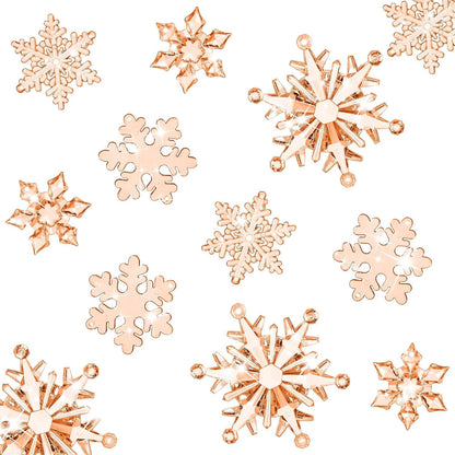 Dilunave 40 Pieces Christmas Snowflake Ornaments Acrylic Christmas Tree Decorations Crystal