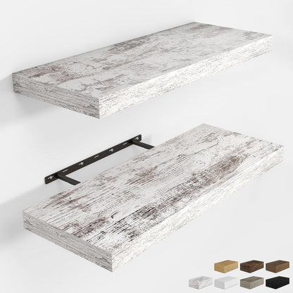 RICHFOCUS 24Inch Floating Shelves for Wall 2 Pack Shelves for Bedroom|Kitchen|Bathroom Wall Mounted
