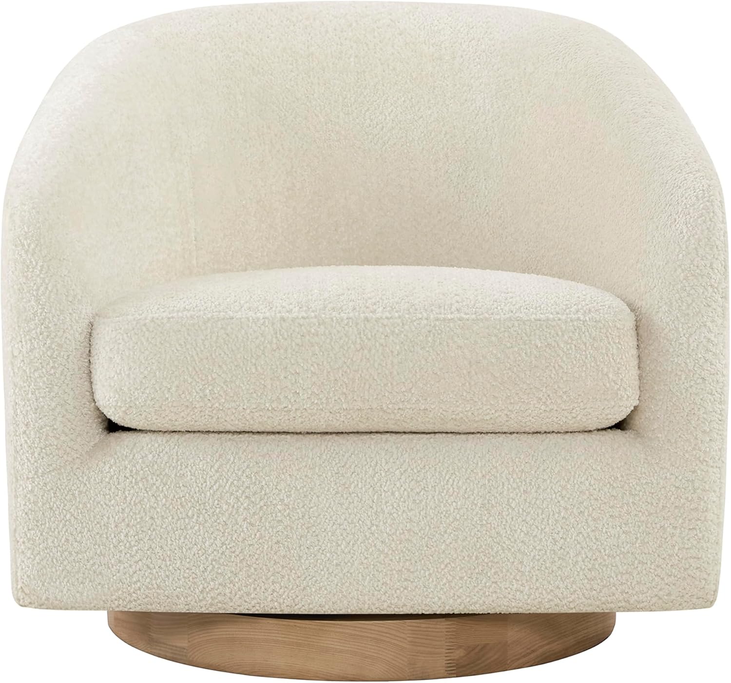 CHITA Swivel Accent Chair, FSC Certified Upholstered Fabric Barrel Chair for Living Room, Fully