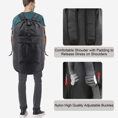 BeeGreen Laundry Bag Backpack w Adjustable Shoulder Straps College Dorm Essentials w Drawstring