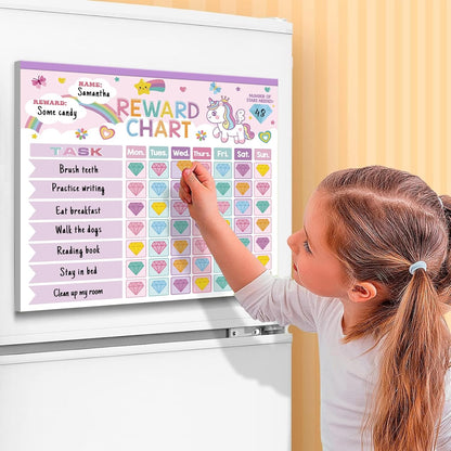 Reward Chart for Kids,Magnetic Behavior Chore Chart for Kids at Home,26 Little Hose Chore