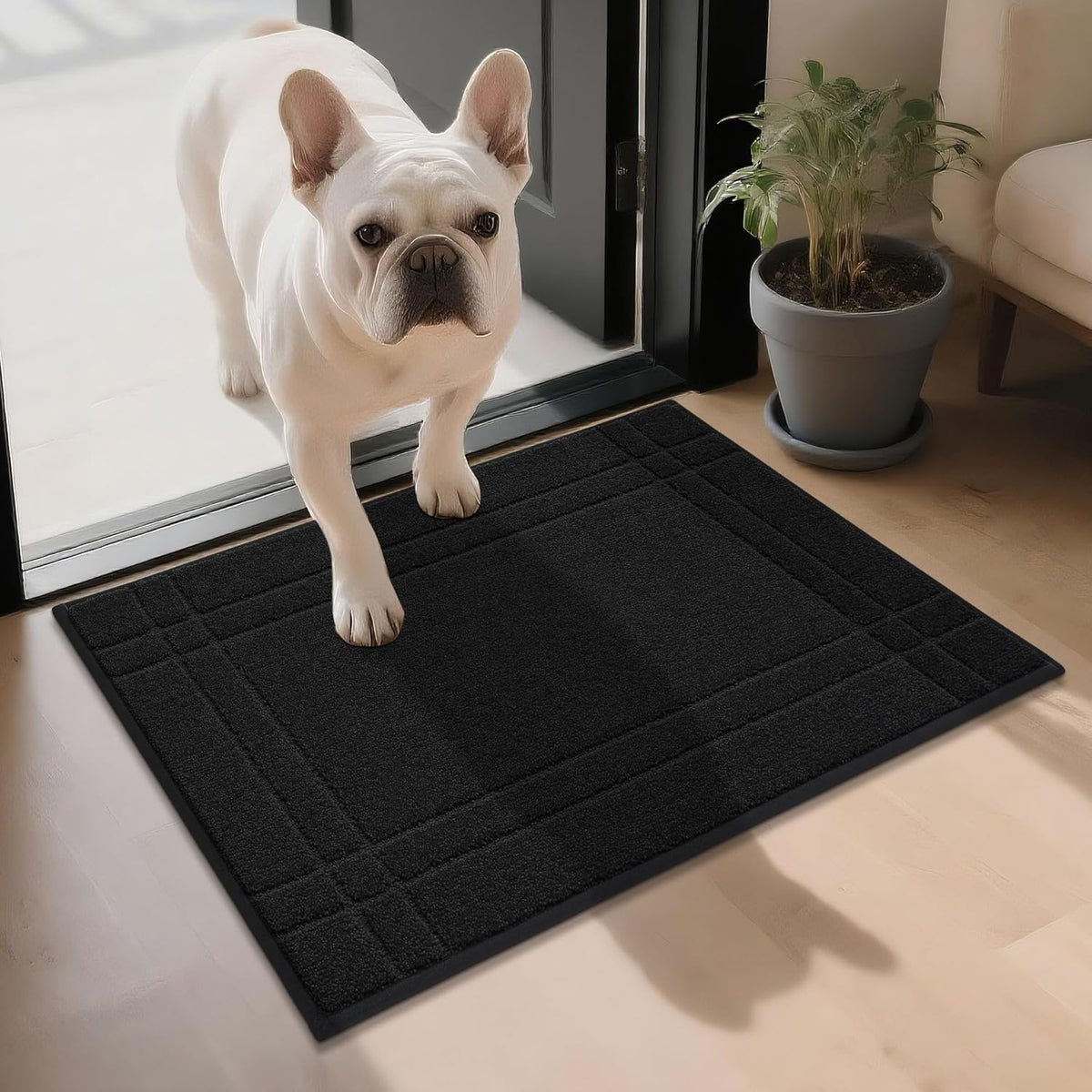 JSEI Entryway Rugs Doormat 20"x32", Non-Slip Dirt Trapper Door Mats Indoor, Washable Absorbent and
