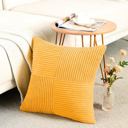 Fancy Homi 2 Packs Gold Yellow Big Decorative Throw Pillow Covers 24x24 Inch for Couch Bed Sofa