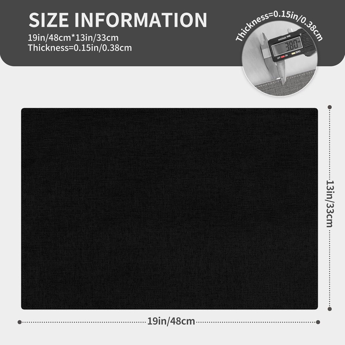 Cloth Placemats, Set of 4 Heat-Resistant Cotton Linen Blend Double Layered Machine Washable Place